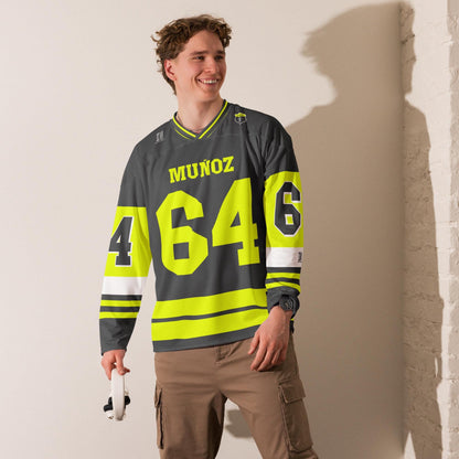 Racing Fan Oversized Unisex Hockey Jersey , Bold #64 Oversized Racing Hockey Jersey