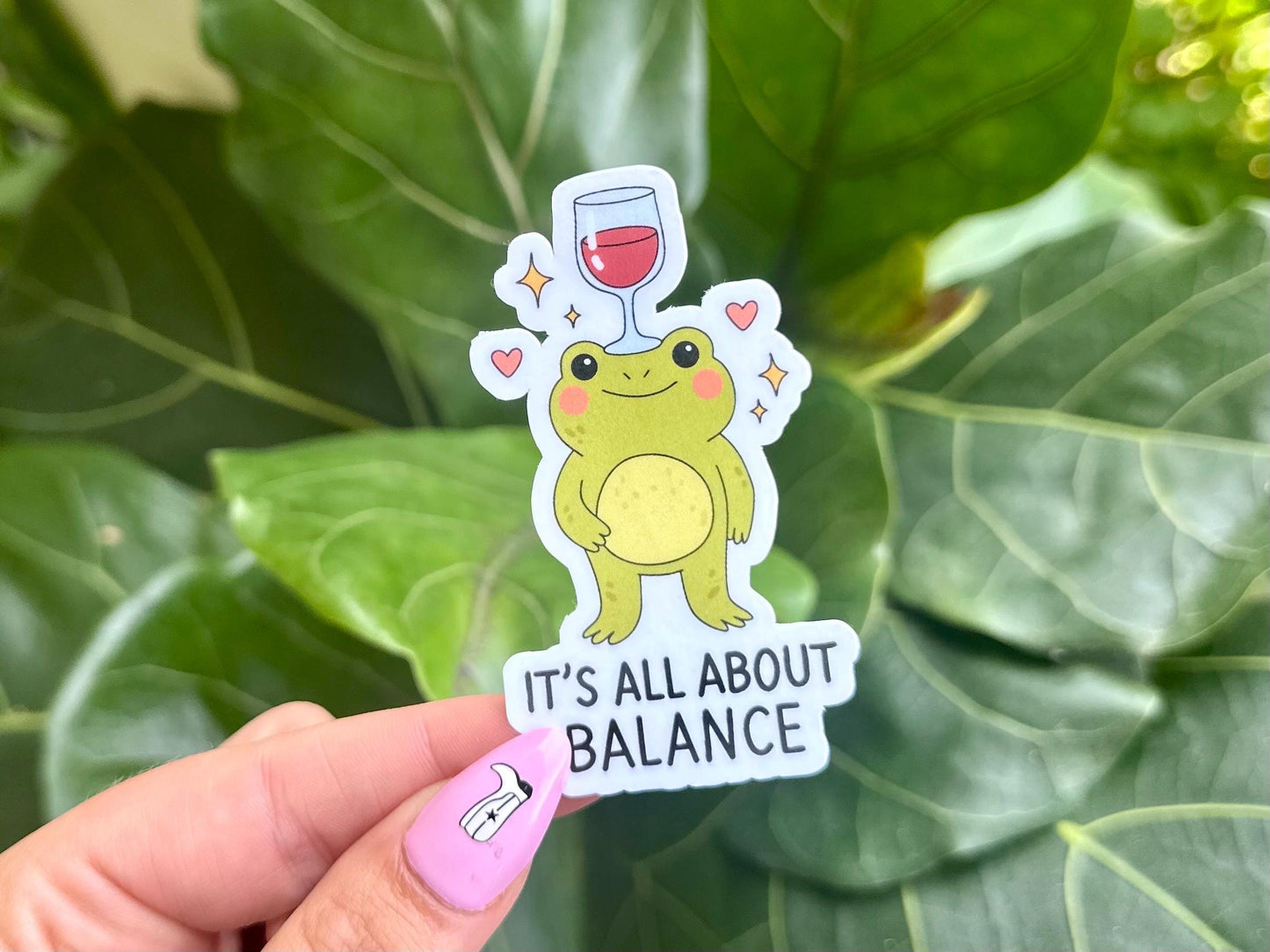 It’s All About Balance Waterproof Sticker, Mental Health Stickers, Handdrawn Art, Bestfriend Gifts, Positivity