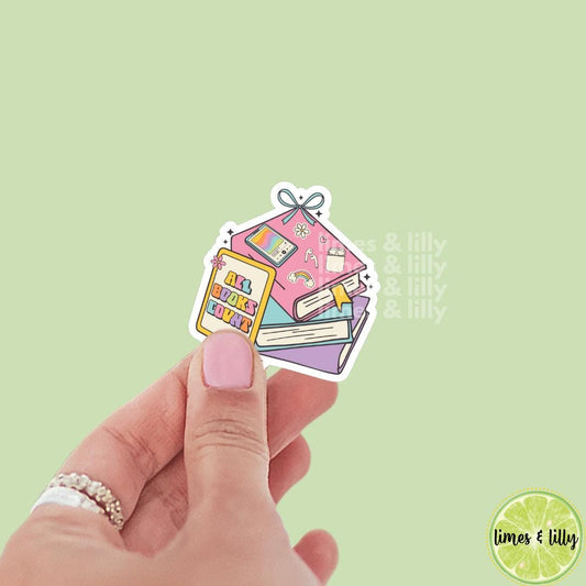 All Books Count Physical, Kindle, Audiobook Vinyl Sticker | Kindle Sticker | Bookish Stickers | Bookish Sticker | Trendy Stickers