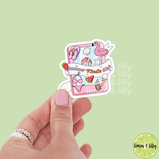 Summer Kindle Club Vinyl Sticker | Kindle Stickers | Bookish Stickers | Gift for Book Lover