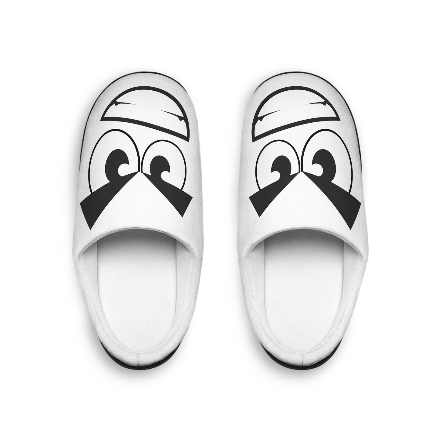 Funny Eyes Slippers: Quirky Flannel Fleece House Shoes