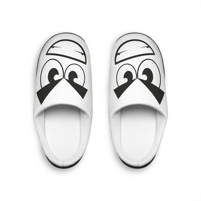 Funny Eyes Slippers: Quirky Flannel Fleece House Shoes