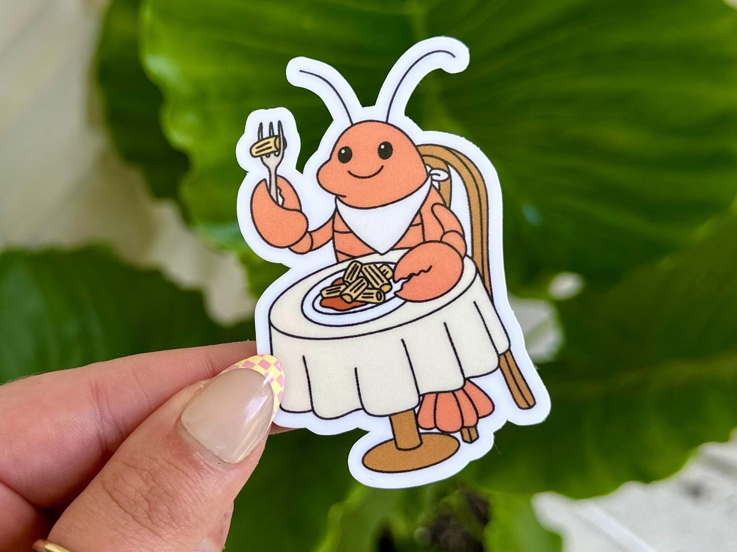 Foodie Lobster Waterproof Sticker, Mental Health Stickers, Handdrawn Art, Bestfriend Gifts, Positivity