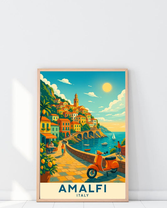 Amalfi Coast Print, Italy Wall Art, Amalfi Wall Art, Amalfi Travel Print, Birthday Present, Wedding Gift, Travel Decor, Travel Wall Art