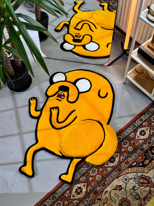 Fluffy Tufted Cartoon Rug, Funny Cartoon Dog Rug, Gift Idea, Plush Rug, Cartoon Character Rug