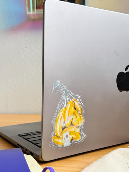 Bag of Bolillos | Clear Laptop Sticker | Mexican Culture Art