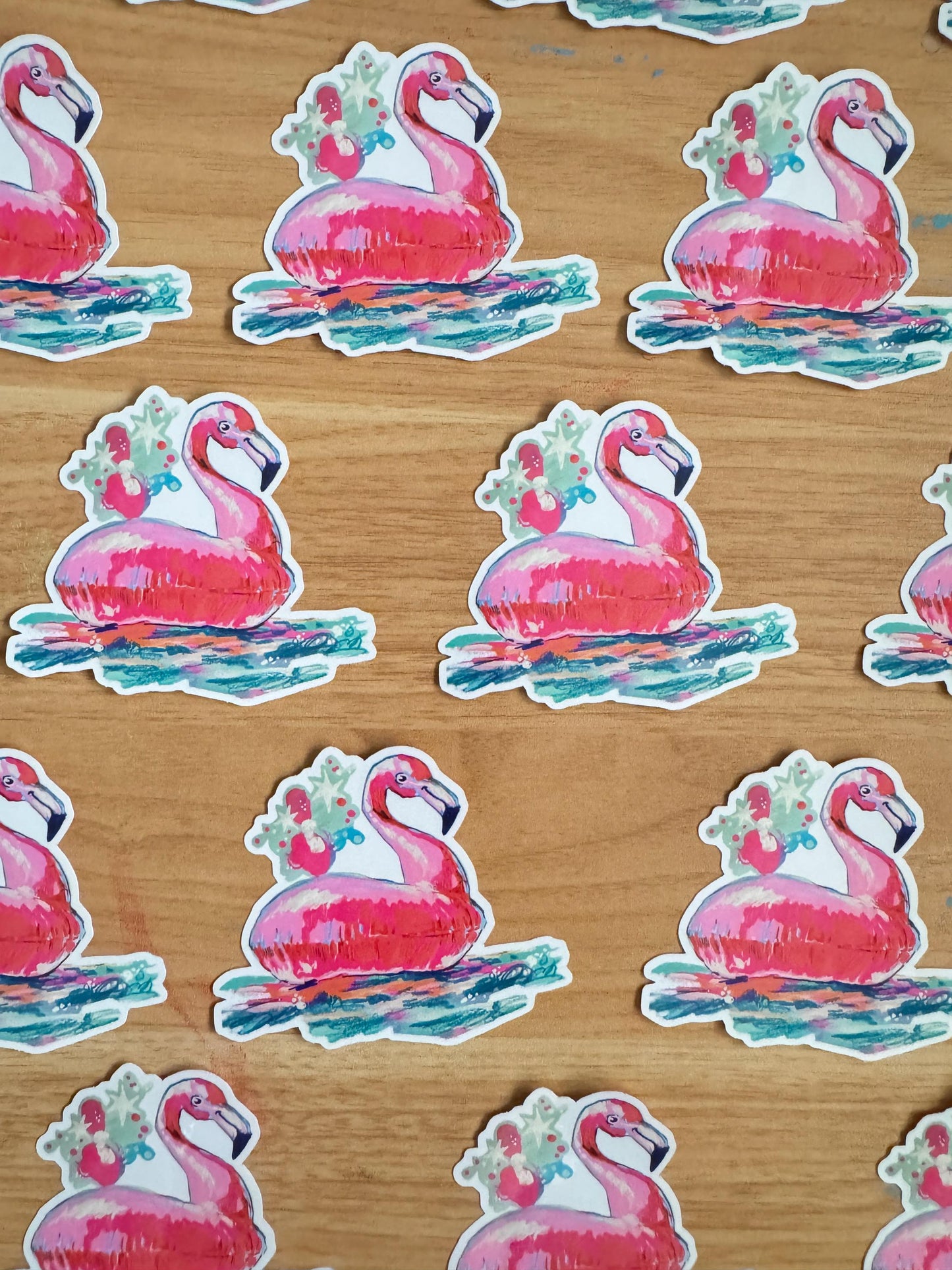 Flamingo Floatie | Cute Sticker Decal | Hot Pink Summer Fun