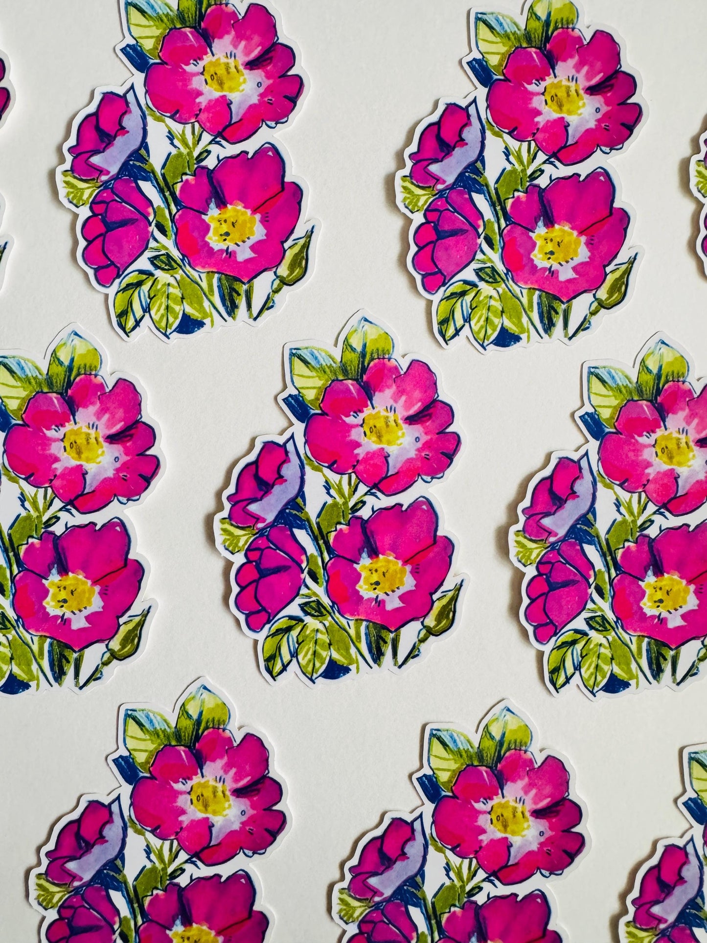 Wild Rose | 4" Matte Sticker Decal | Weatherproof | Flower Roses