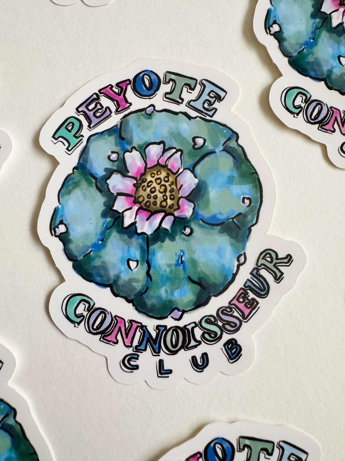 Peyote Cactus Flower | Cute Sticker Decal | Nature Badge Scouts