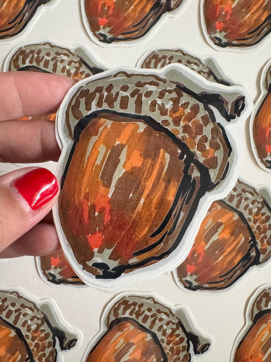 Acord Seed Sticker  | Original Illustration Decals | Nature Naturalist Acorns