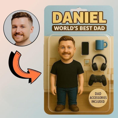 Personalized Father's Day 2025 Gifts For Dad, Custom Photo Dad Action Figure Acrylic Plaque, Best Dad Ever Gift From Kids, Gifts For Husband