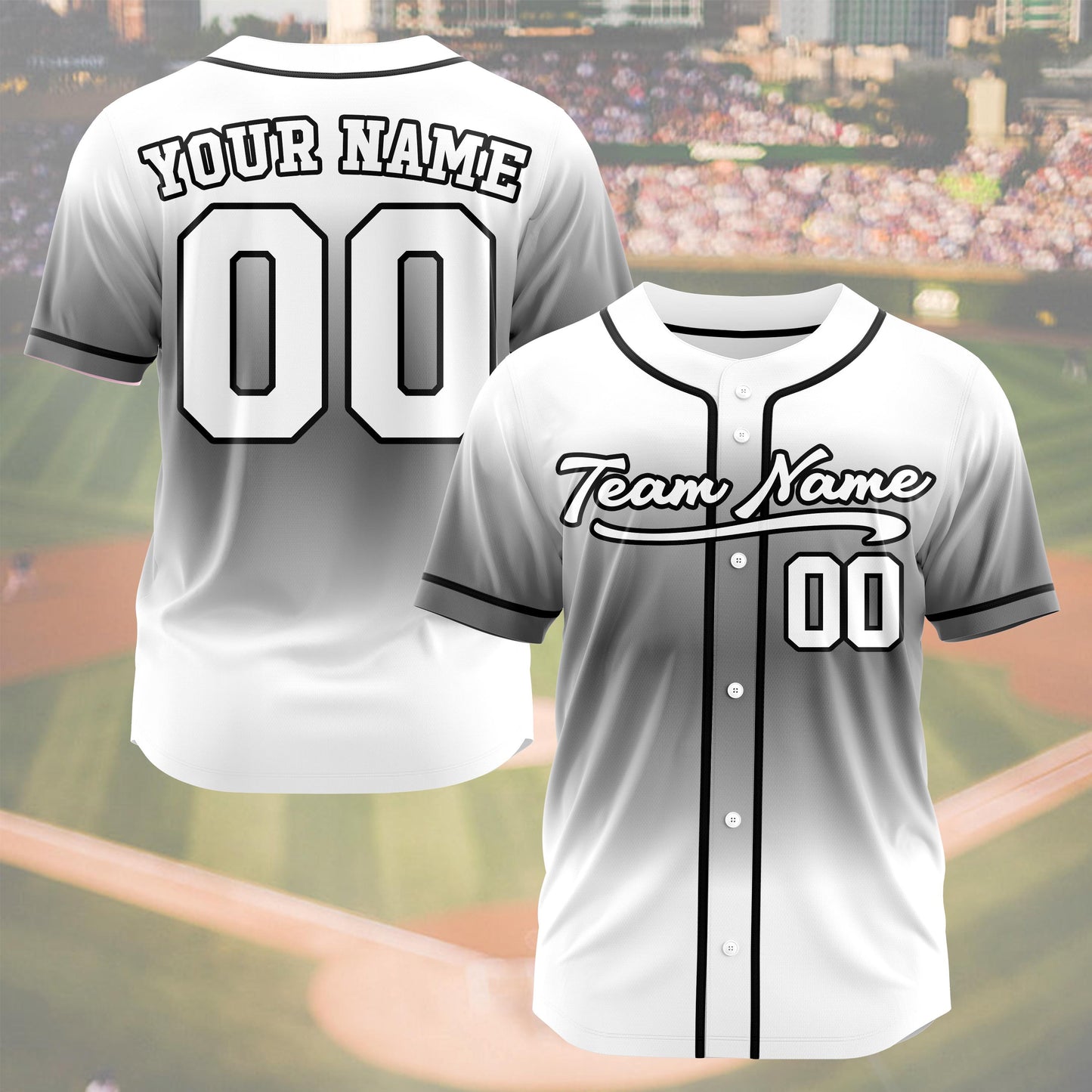 Personalized baseball uniform custom team uniform team name number team matching T-shirt gradient jerseys for family birthday party wedding