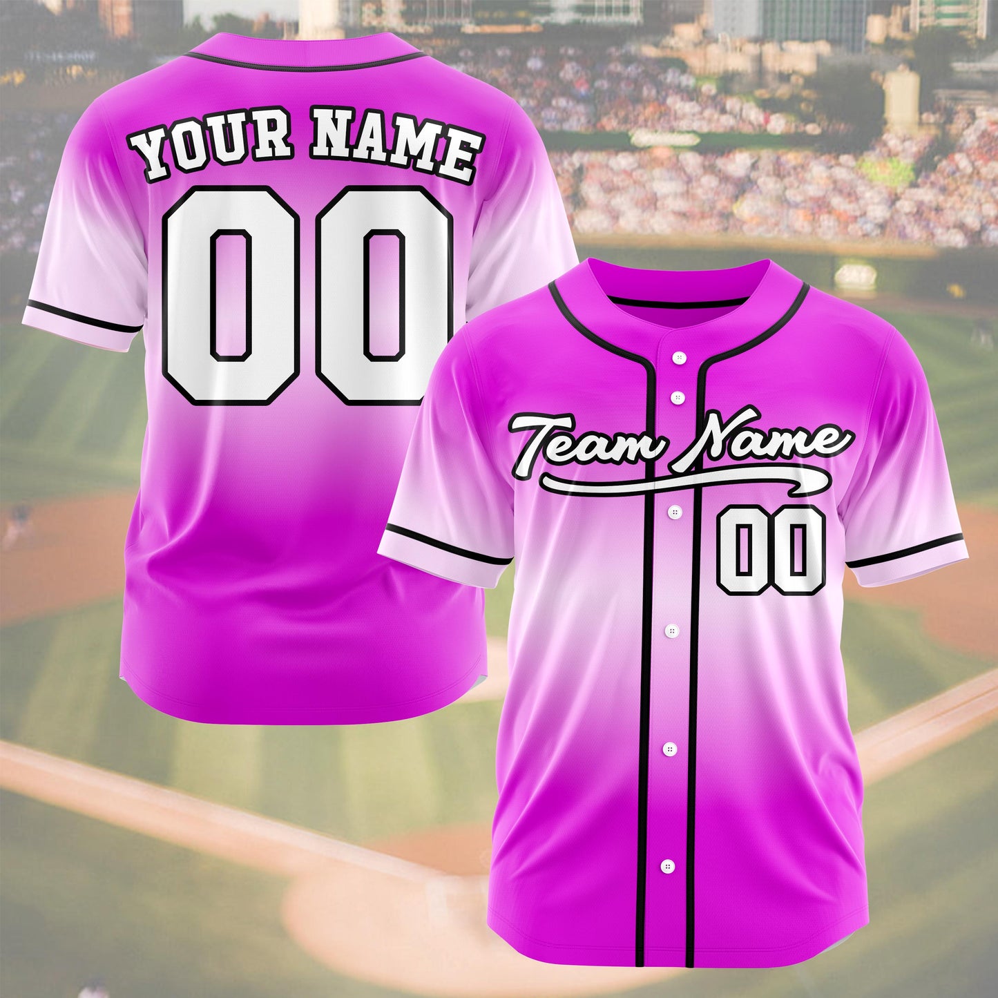 Personalized baseball uniform custom team uniform team name number team matching T-shirt gradient jerseys for family birthday party wedding