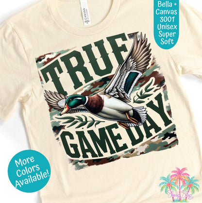 Game Day Duck Hunting Tee: Unisex Bella Canvas Cotton T-Shirt