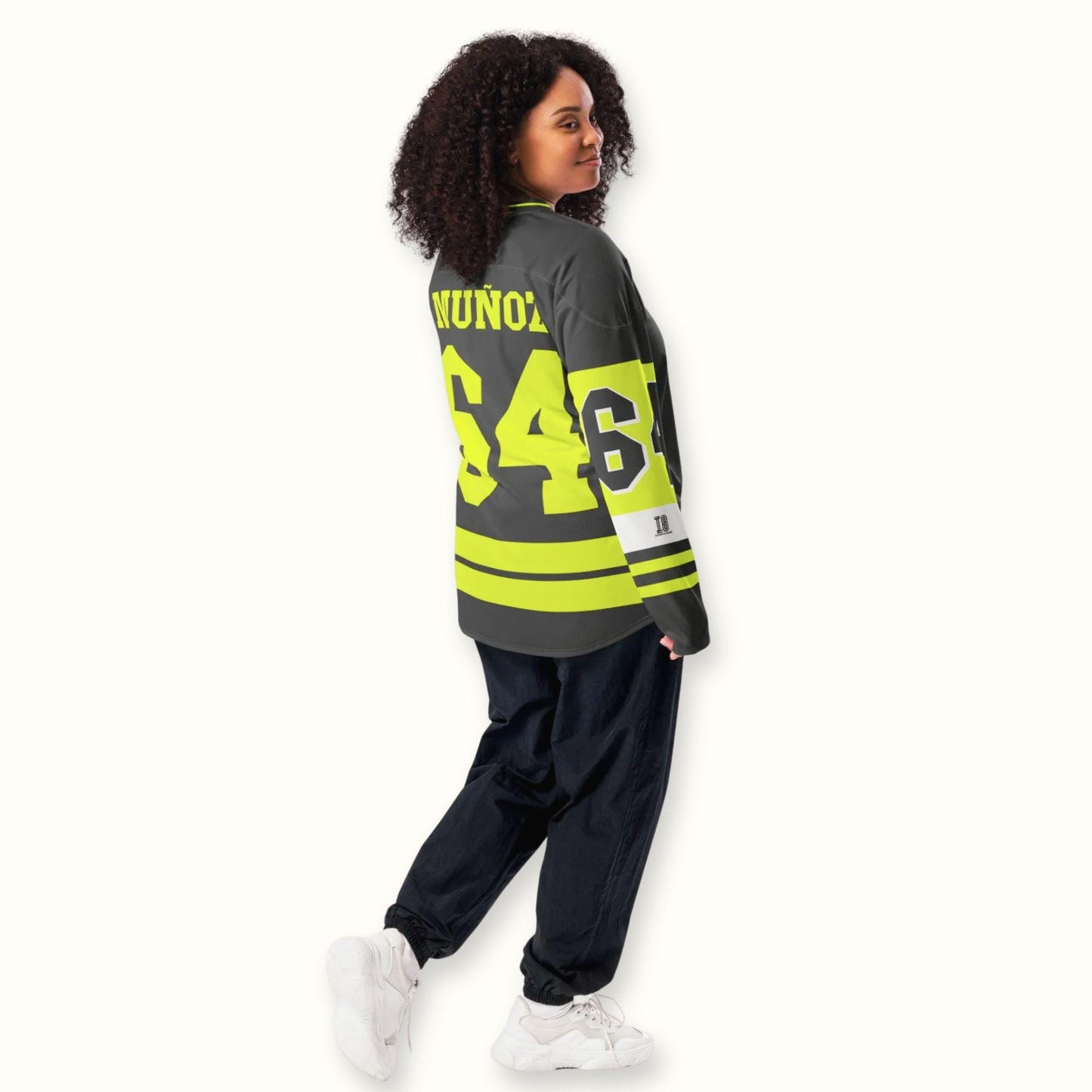 Racing Fan Oversized Unisex Hockey Jersey , Bold #64 Oversized Racing Hockey Jersey
