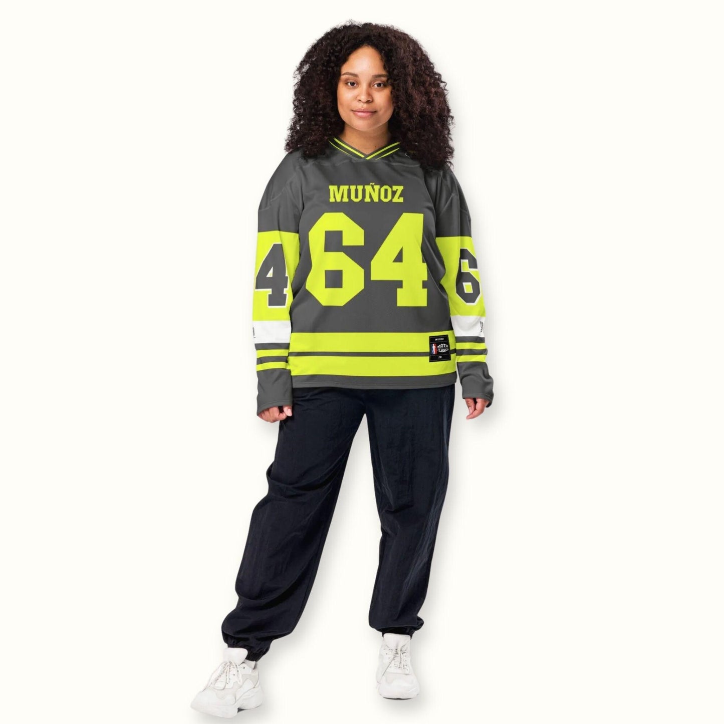 Racing Fan Oversized Unisex Hockey Jersey , Bold #64 Oversized Racing Hockey Jersey