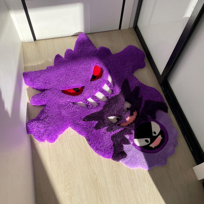 3D Cartoon Character Rug: Handmade Fluffy Acrylic Kids Decor