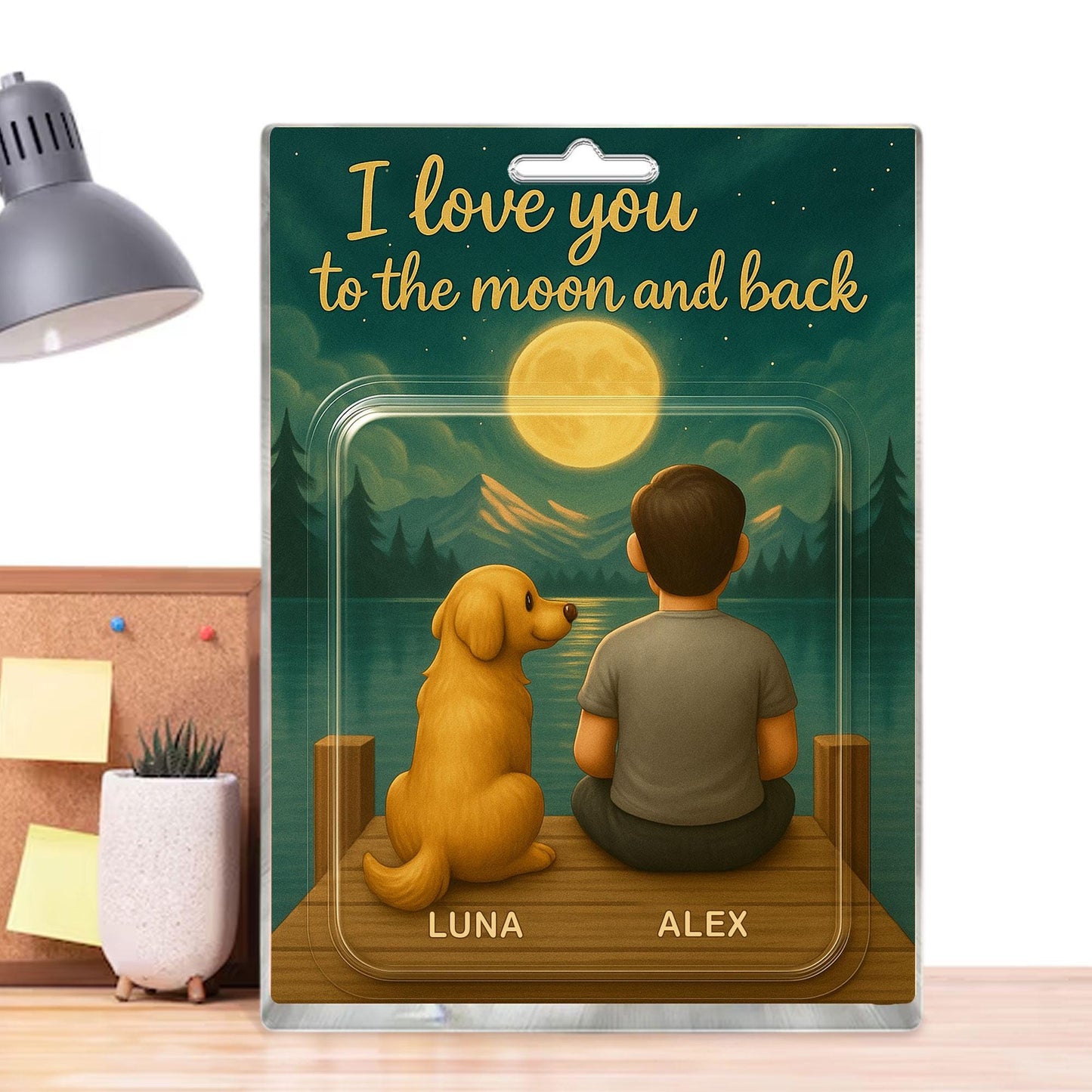 Personalized Fathers Day Gift For Dog Dad, Custom Dog Breed Action Figure Acrylic Block, Dog Lovers Gift, Dog Owner Gift, Pet Lovers Gift