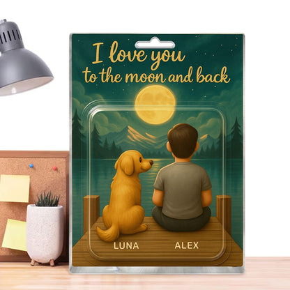 Personalized Fathers Day Gift For Dog Dad, Custom Dog Breed Action Figure Acrylic Block, Dog Lovers Gift, Dog Owner Gift, Pet Lovers Gift