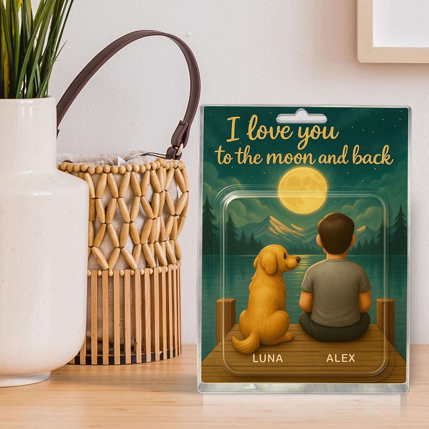 Personalized Fathers Day Gift For Dog Dad, Custom Dog Breed Action Figure Acrylic Block, Dog Lovers Gift, Dog Owner Gift, Pet Lovers Gift