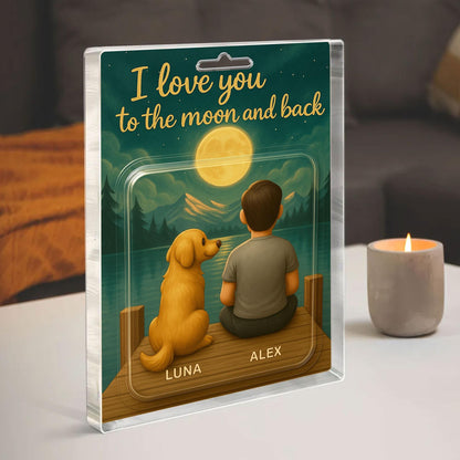 Personalized Fathers Day Gift For Dog Dad, Custom Dog Breed Action Figure Acrylic Block, Dog Lovers Gift, Dog Owner Gift, Pet Lovers Gift