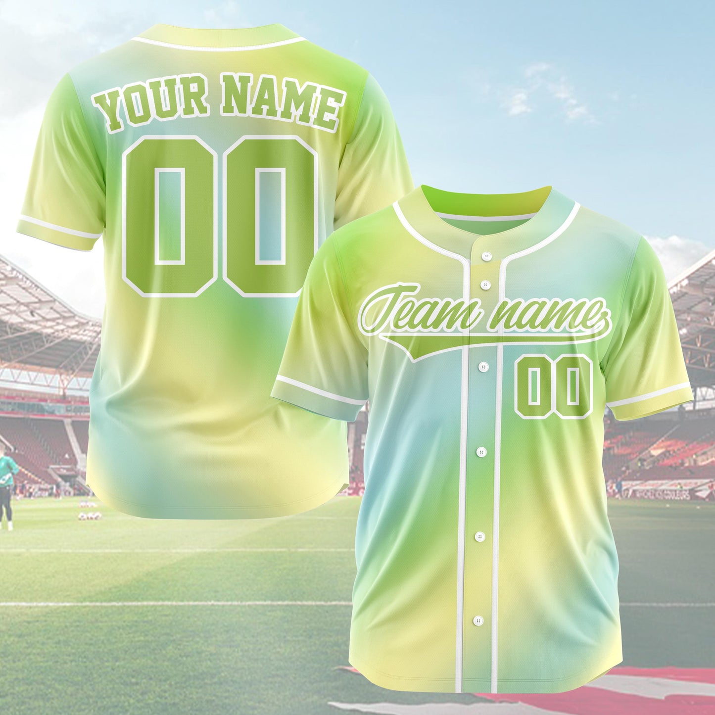 Custom gradient baseball uniform personalized name number player team jersey, cheerleading uniforms, for men women youths Toddler