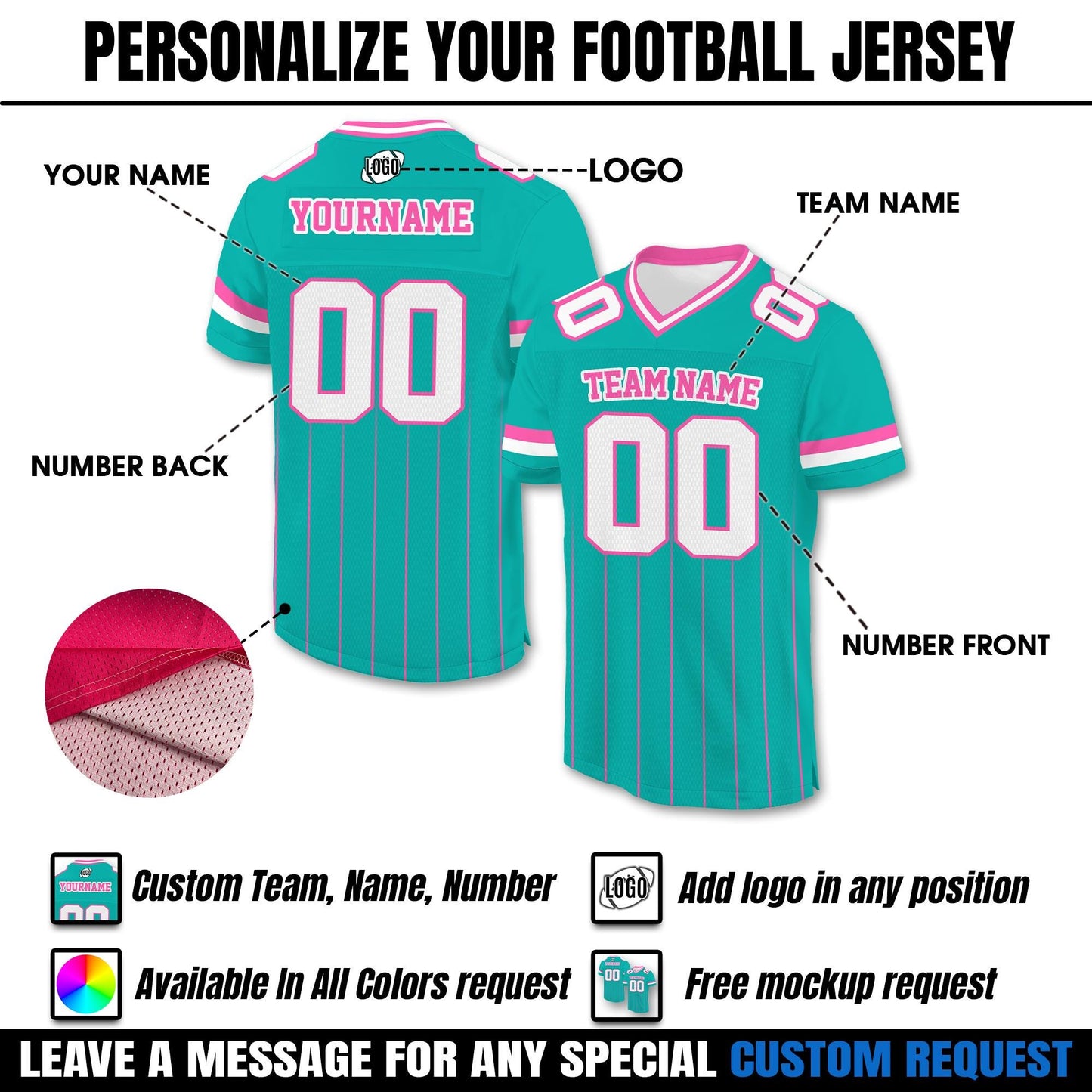 Personalized Name and Number Football Jersey, Custom Name Number Football Team Shirt for Kids Adults, Game Day Outfit, College Football Fans