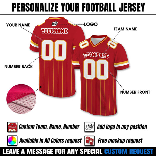 Personalized Name and Number Football Jersey Custom Name Number Football Team Shirt for Kids Adults, Game Day Outfit College Football Fans
