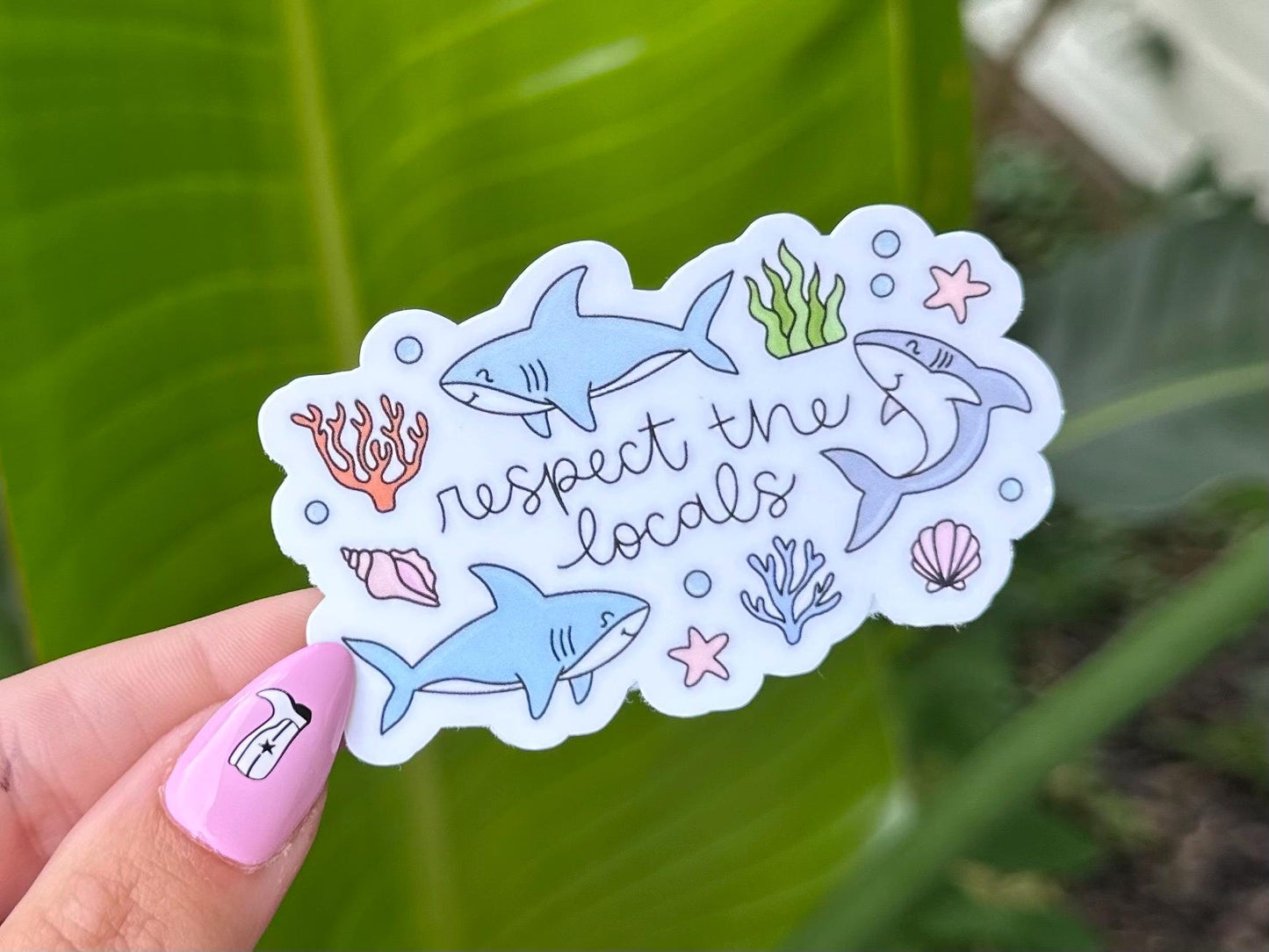 Respect the Locals Waterproof Sticker, Mental Health Stickers, Handdrawn Art, Bestfriend Gifts, Positivity, Anxiety