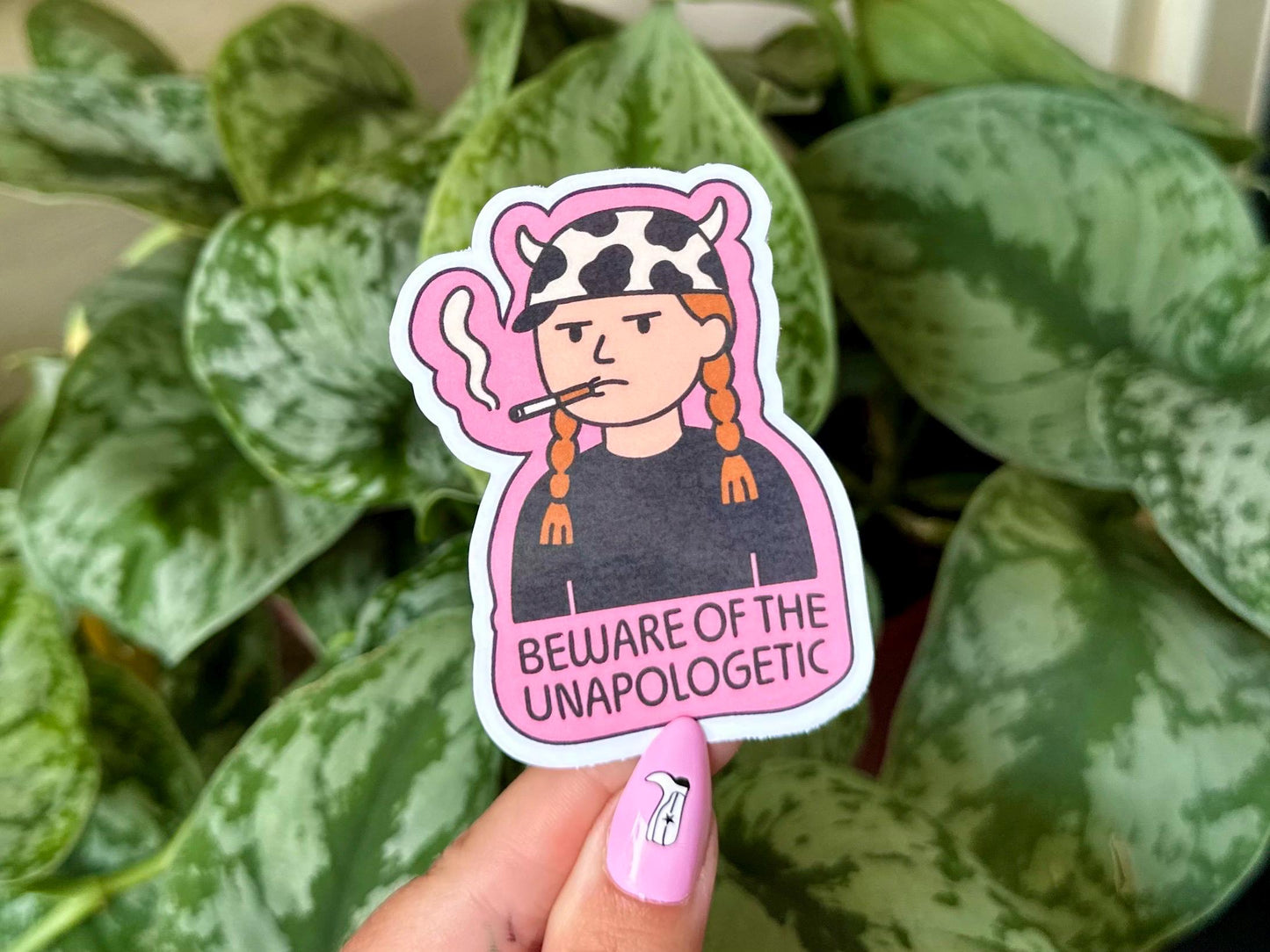 Beware of the Unbothered Waterproof Sticker, Mental Health Stickers, Handdrawn Art, Bestfriend Gifts, Positivity, Anxiety