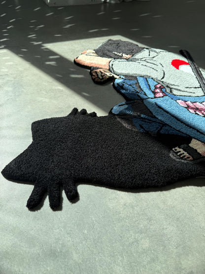 Handmade Anime Ninja Rug: Custom Home Decor