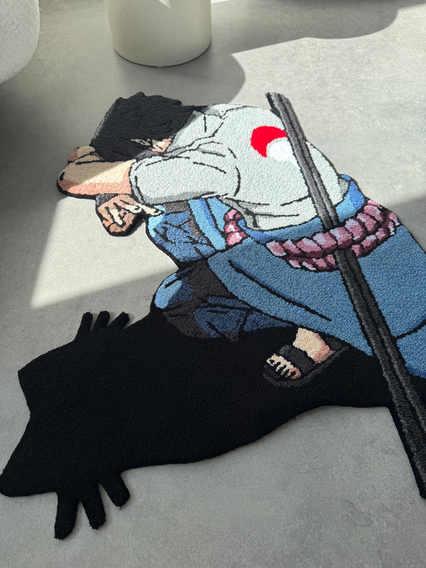 Handmade Anime Ninja Rug: Custom Home Decor