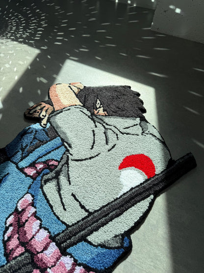 Handmade Anime Ninja Rug: Custom Home Decor