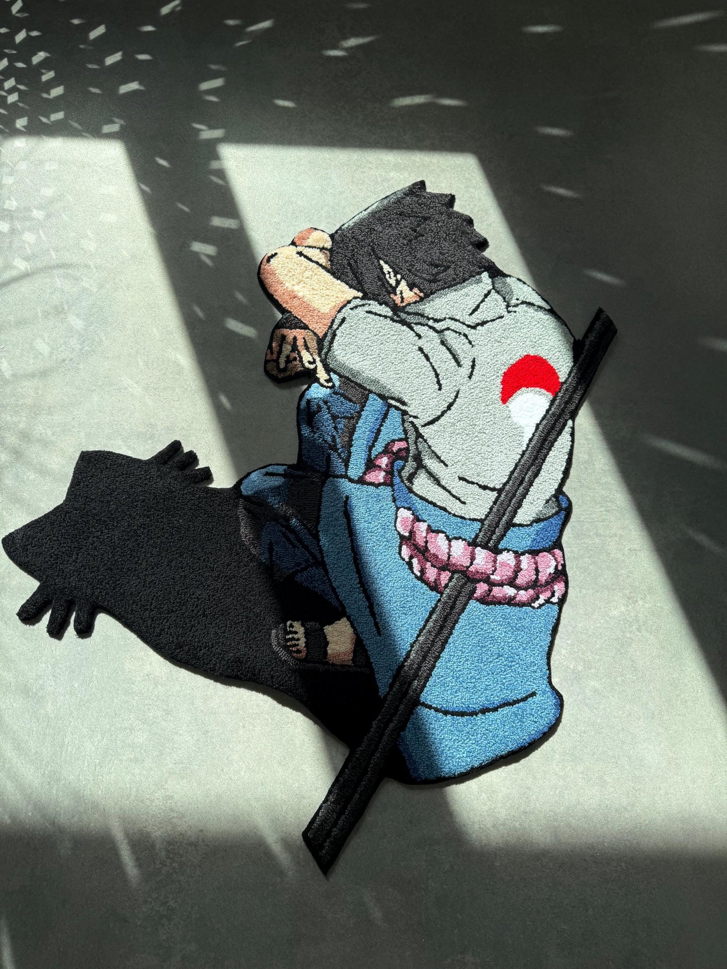 Handmade Anime Ninja Rug: Custom Home Decor