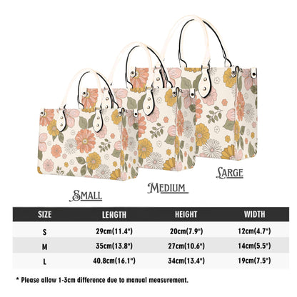 Boheme Blossom - Trendy Handbag, Waterproof PU Leather Handbag, Top Handle Vegan Leather, High-quality Crossbody Bag, Shoulder bag