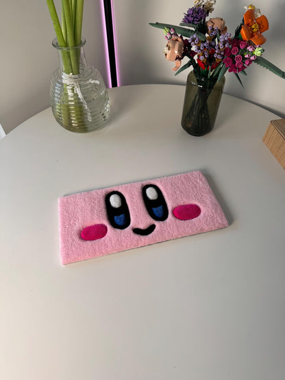 Pink Cartoon Keyboard Rug: Y2K Gamer Desk Decor