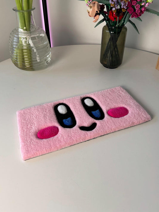 Pink Cartoon Keyboard Rug: Y2K Gamer Desk Decor