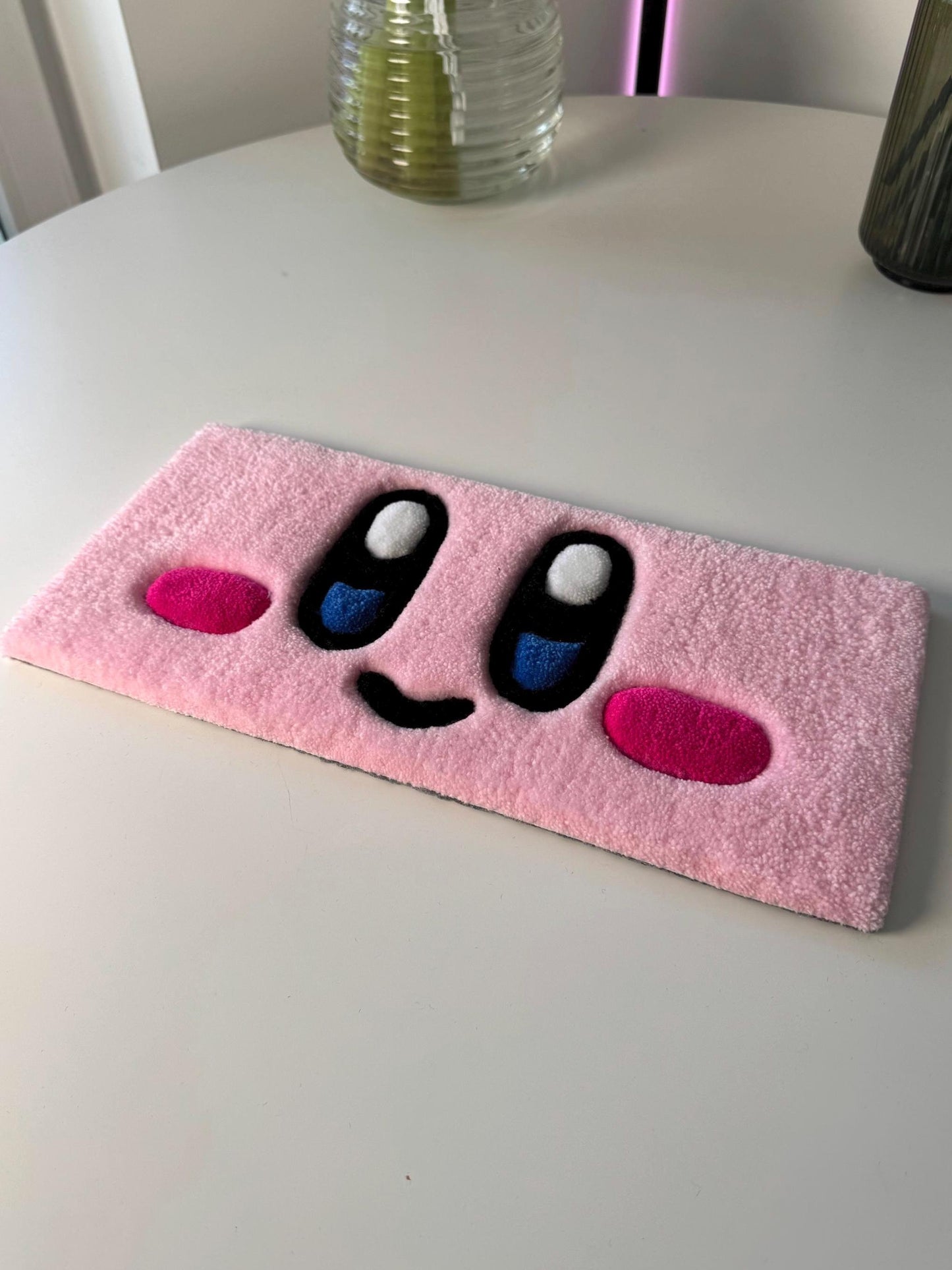 Pink Cartoon Keyboard Rug: Y2K Gamer Desk Decor
