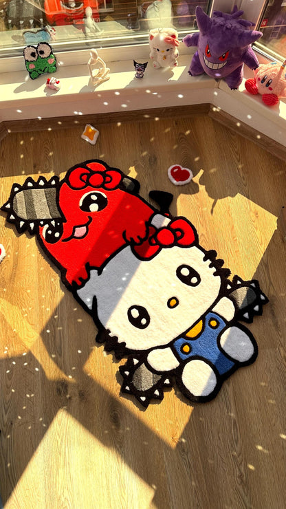 3.3 ft custom Puffy tufting rug | handmade rug