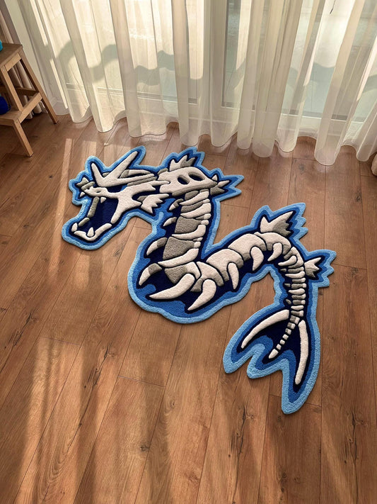 3D Skull Tufted Rug – Handmade Skeleton Rug Inspired by Pop Culture – Unique Home Decor & Gift for Gamers and Anime Fans