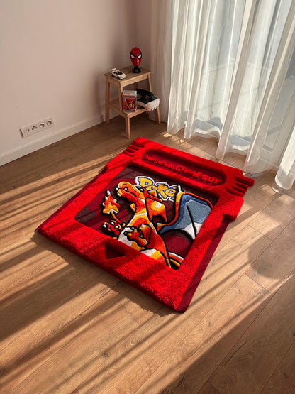 Game cartridge tufted rug,3d cartridge rug, handmade tufted custom rug, living room decor rug, bedroom carpet, area carpet