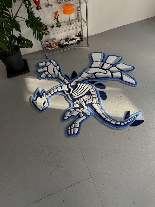 3D Skull Tufted Rug – Handmade Skeleton Rug Inspired by Pop Culture – Unique Home Decor & Gift for Gamers and Anime Fans