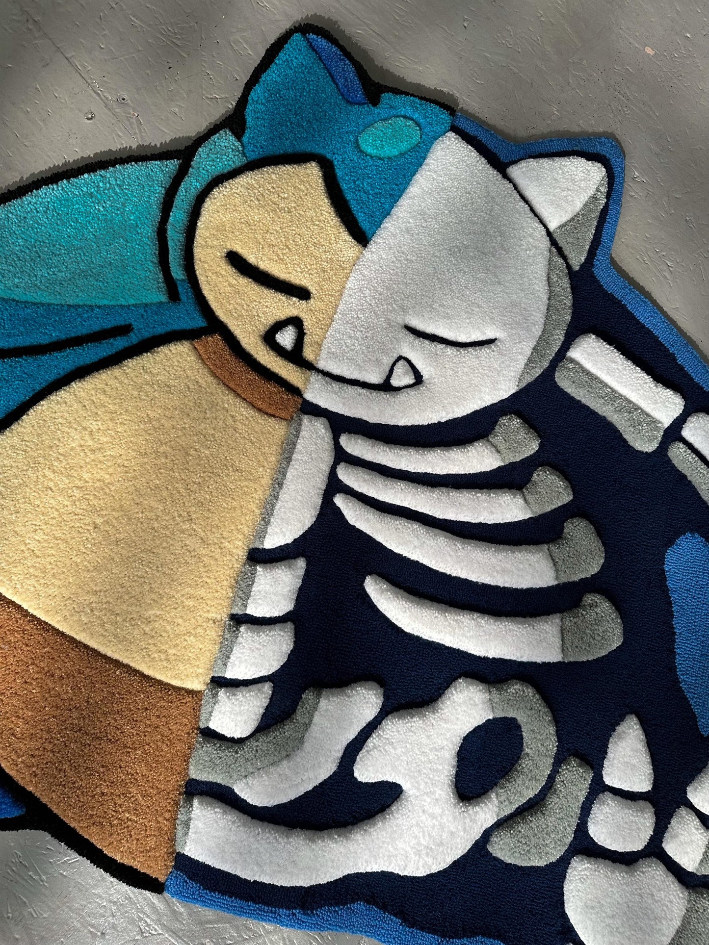 3D Skull Tufted Rug – Handmade Skeleton Rug Inspired by Pop Culture – Unique Home Decor & Gift for Gamers and Anime Fans