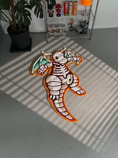 Skeleton tufted rug,3d skull rug, handmade tufted custom rug, living room decor rug, bedroom carpet, area carpet