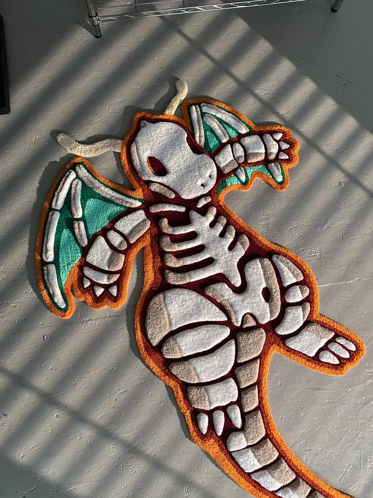 Skeleton tufted rug,3d skull rug, handmade tufted custom rug, living room decor rug, bedroom carpet, area carpet