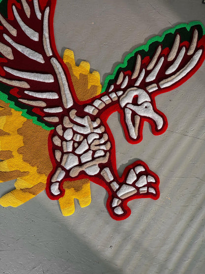 3D Skull Tufted Rug – Handmade Skeleton Rug Inspired by Pop Culture – Unique Home Decor & Gift for Gamers and Anime Fans