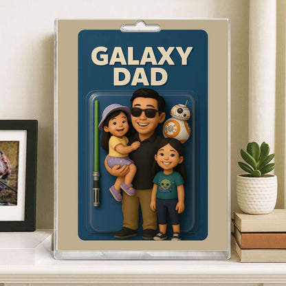 Personalized First Father's Day Gift For Dad, Custom Photo Dad Action Figure Acrylic Block, Like Father Like Son Block Plaque, New Dad Gift