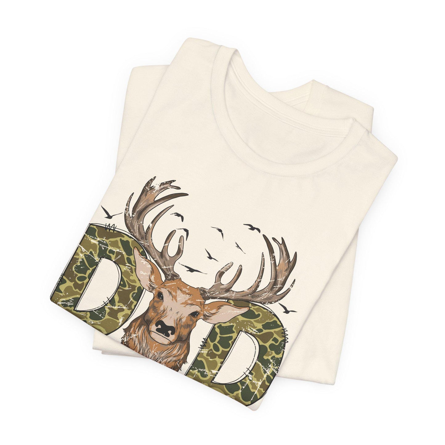Camo Deer Dad T-Shirt: Hunter Gift, Outdoor Tee