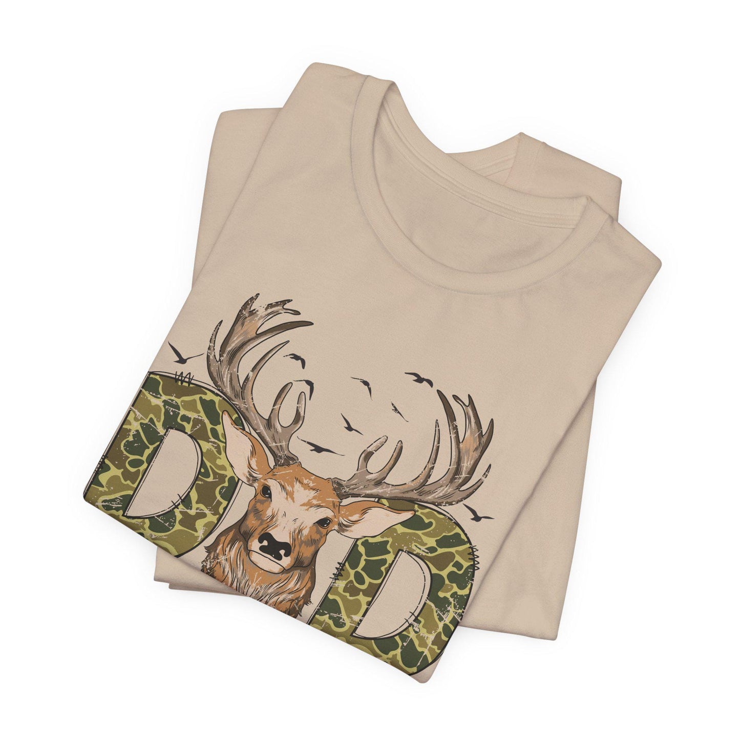 Camo Deer Dad T-Shirt: Hunter Gift, Outdoor Tee