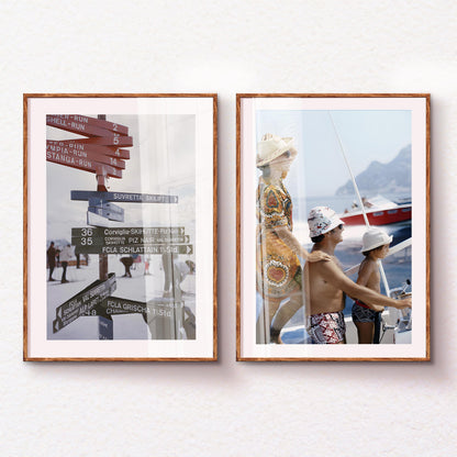 St. Moritz Ski Print: Retro Apres Ski, Alpine Cabin Decor